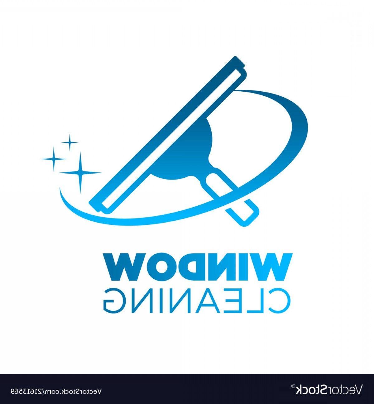 Squeegee Logo - Window Washing Cleaning Squeegee Logo Icon Vector