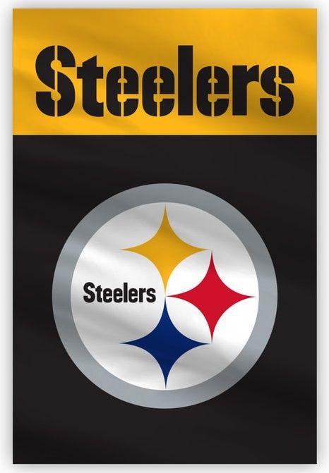 Steerlers Logo - Pittsburgh Steelers Logo Garden Flag, 2 Sided NFL Gold/Black