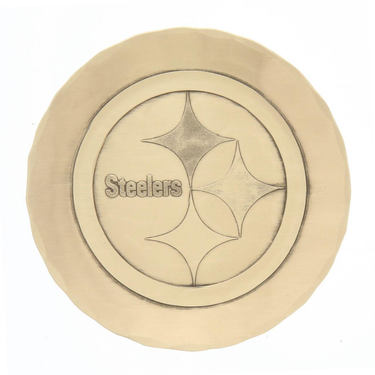 Steerlers Logo - Pittsburgh Steelers Logo Coaster (Bronze)