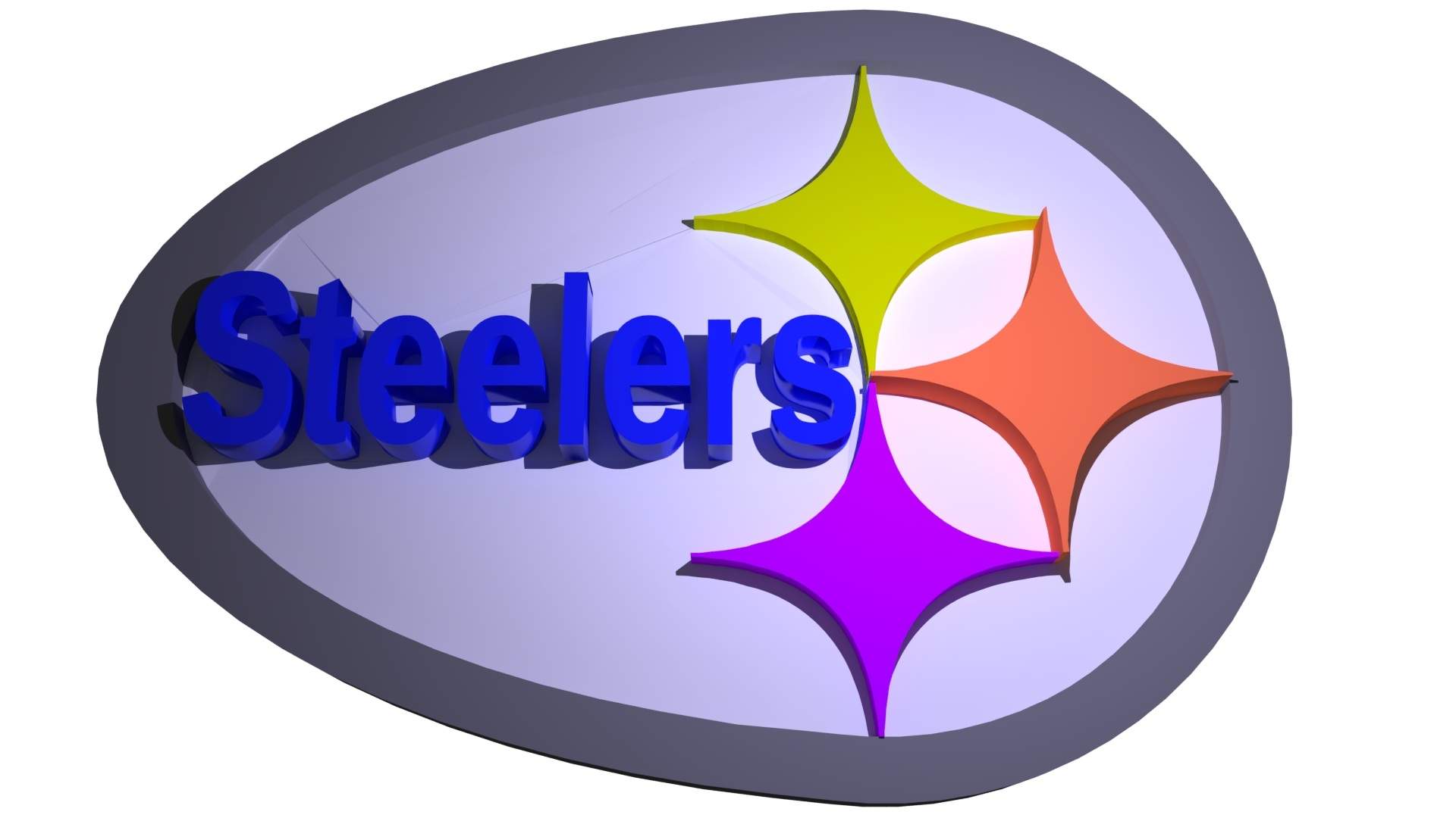 Steerlers Logo - New Steelers Logo Print Ready 3D Model