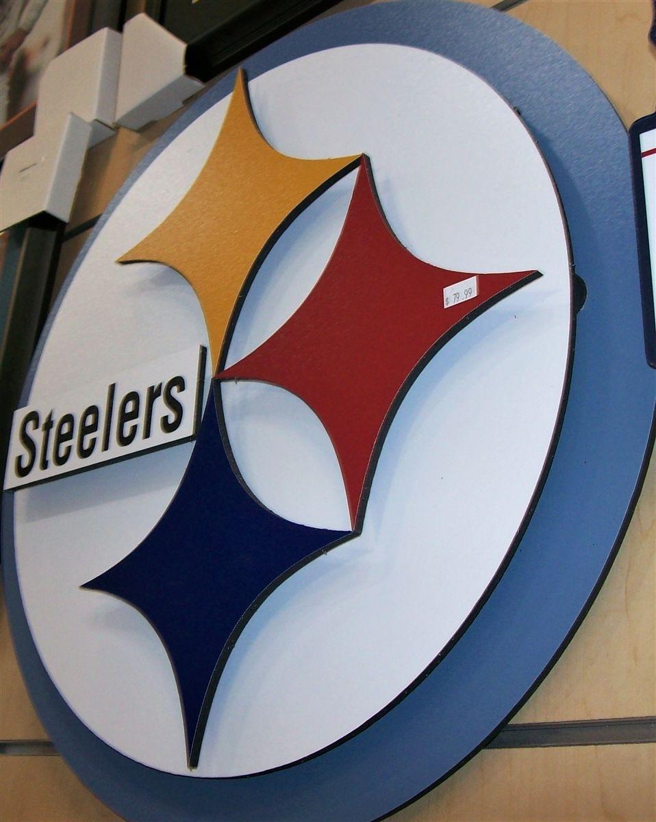 Steerlers Logo - Pittsburgh Steelers Logo Large 3D Sign