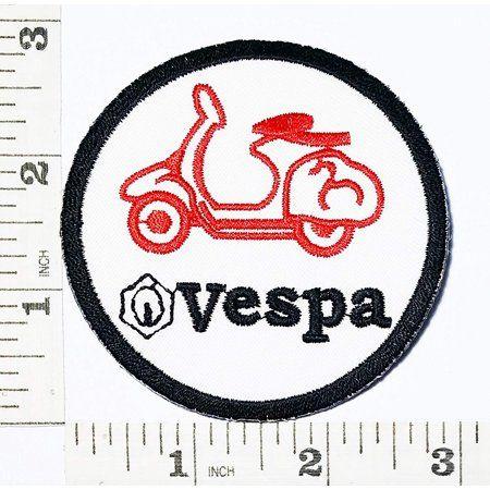 Moped Logo - Vespa Moped Scooters Motorcycles Biker patch Symbol Jacket T-shirt  Embroidered Patch 2.8 x 2.8 x 0.2 Logo Sew Ironed On Badge Embroidery  Applique ...