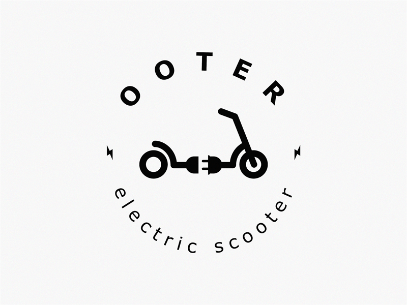 Moped Logo - Ooter /electric scooter/. Logo Design. Scooter design, Electric