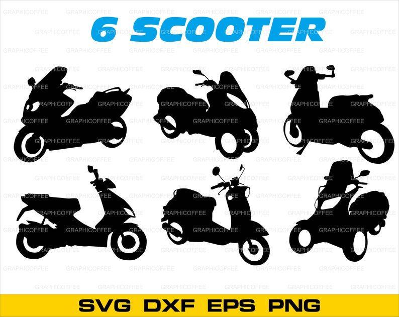 Moped Logo - Scooter SVG , Clipart, Cut Files, Vector, Motorcycle logo, Scooter lover,  Scooter club, Svg, Dxf, Png, Eps