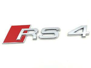 RS4 Logo - Details about Genuine New AUDI RS4 BOOT BADGE Rear Trunk Emblem Quattro TDI  FSI 8D98537402ZZ