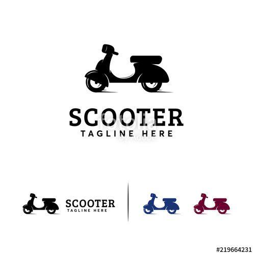 Moped Logo - Simple Vintage Scooter logo designs concept vector, Motorcycle logo ...