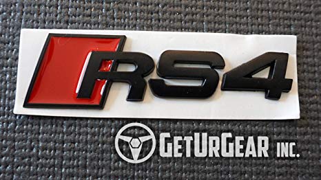 RS4 Logo - GetUrGear Audi Rear / Side Badges Emblem (RS4, RS4 Rear Emblem)