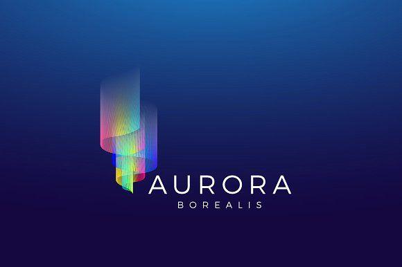 Aurora Logo - Aurora Borealis Vector Logo Template