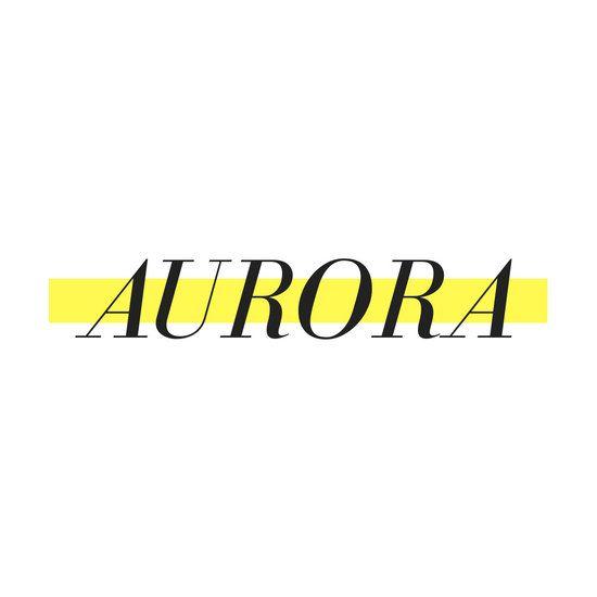 Aurora Logo - Black and Yellow Strikeout DJ Aurora Logo - Templates by Canva