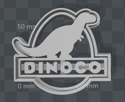 Dinoco Logo - DINOCO Logo from Cars 3 cookie cutterD Print Model