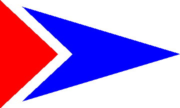 Blue and Red Triangle Logo - Segel Club Friedrichstadt E.V. (Yacht Club, Germany)