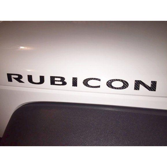 Rubicon Logo - Tuf Skinz JEX041 CF Rubicon Logo Emblem In Carbon Fiber