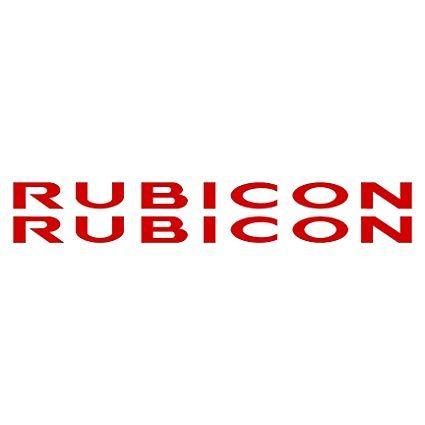 Rubicon Logo - Jeep Rubicon Hood Decals 22.5 RED(1 PAIR) Decal