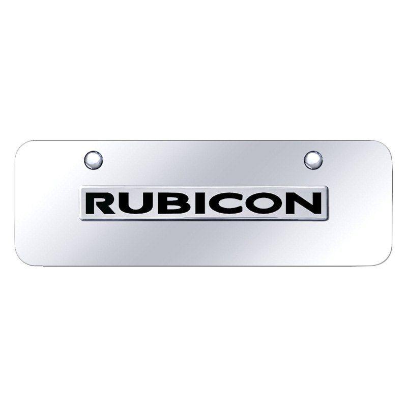 Rubicon Logo - Autogold® License Plate with 3D Chrome Rubicon Logo