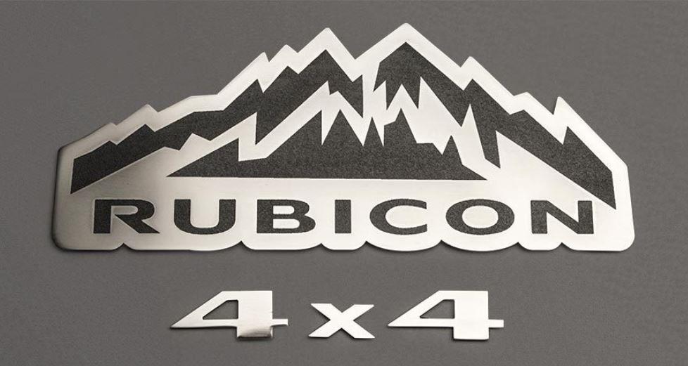 Rubicon Logo - 2007-2018 Jeep Wrangler JK Rubicon 4X4 Steel Badges - 2 Pieces