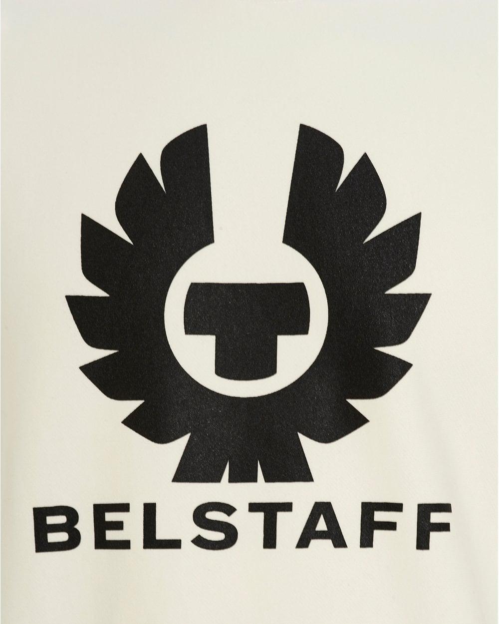 Belstaff Logo - Mens Holmswood Sweatshirt, Natural White Logo Sweat