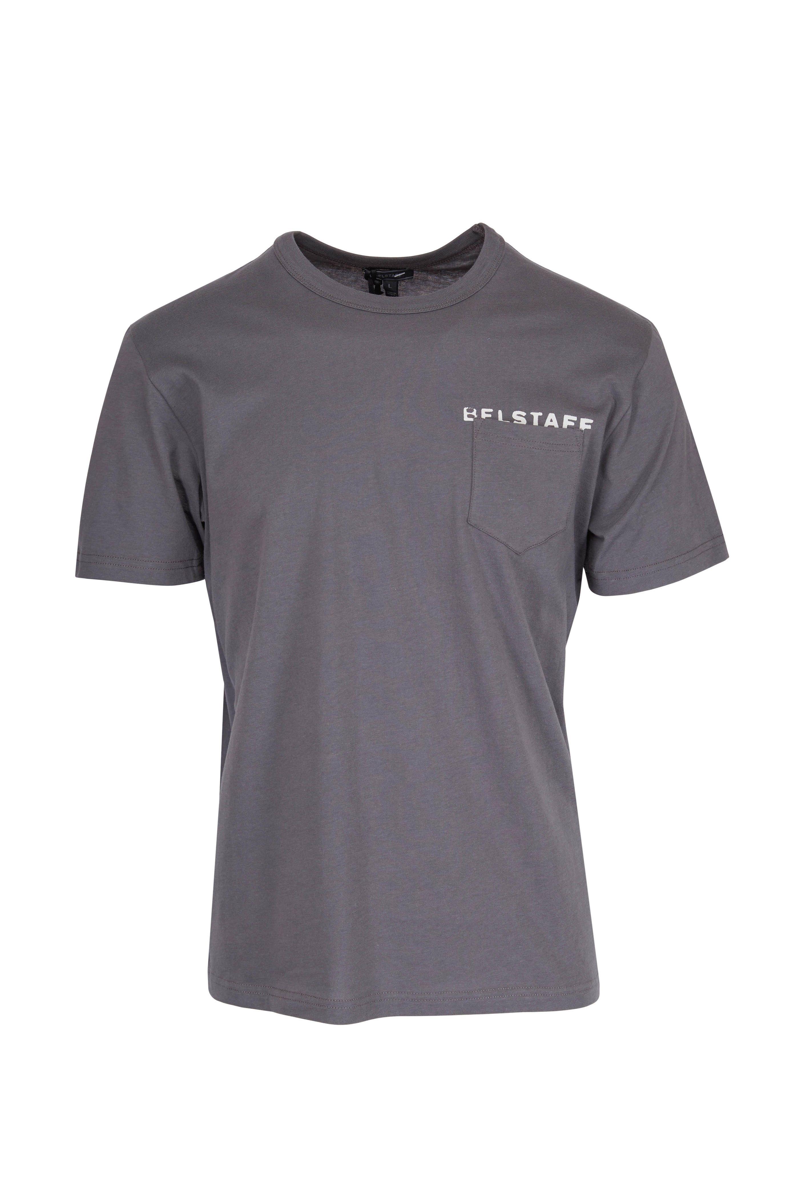 Belstaff Logo - Belstaff - Phoenix Gray Spray Paint Logo T-Shirt | Mitchell Stores