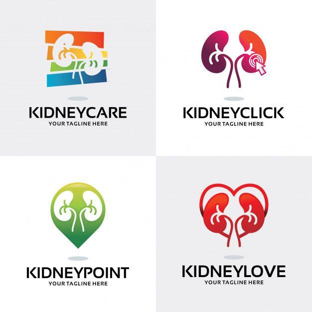 Kidney Logo - Collection of kidney logo set design template Vector | Premium Download