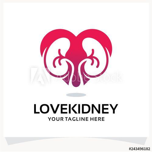 Kidney Logo - Love Kidney Logo Design Template Inspiration - Buy this stock vector ...
