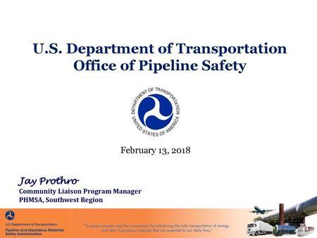 PHMSA Logo - U.S. Department of Transportation Pipeline and Hazardous Materials