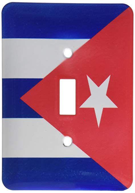 Blue and Red Triangle Logo - 3DRose lsp_158302_1 Flag of Cuba Cuban Blue Stripes Red Triangle