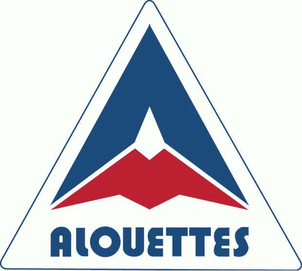Blue and Red Triangle Logo - Montreal Alouettes Primary Logo Football League CFL