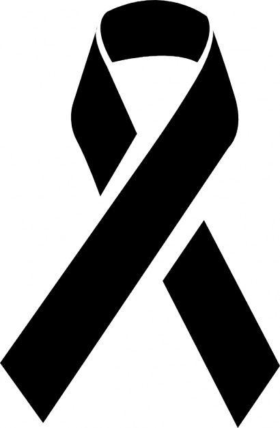 Mourning Logo - Bow represents cancer or mourning Icon