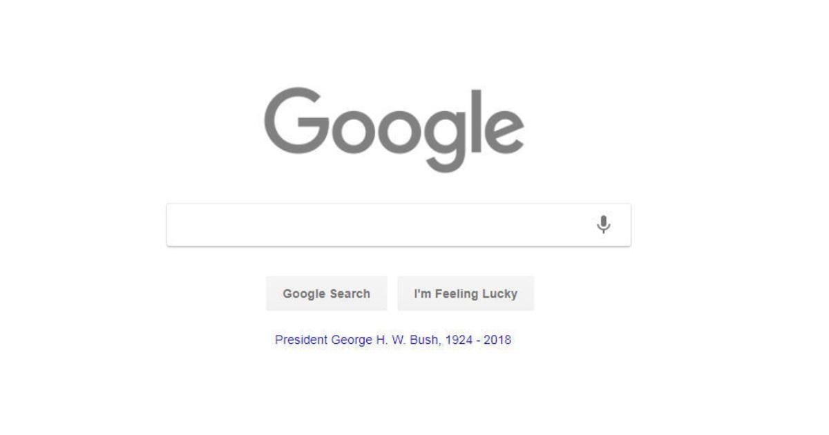 Mourning Logo - Why is Google gray today? Google logo honors President Bush on ...