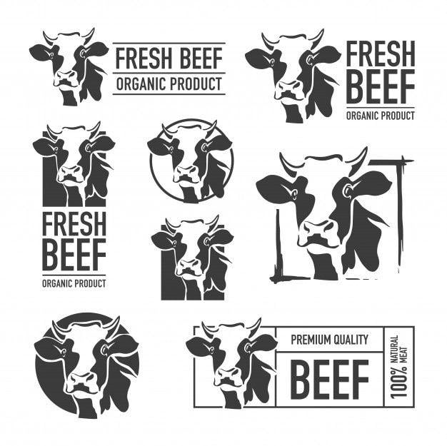 Beef Logo - Set of beef logo Vector | Premium Download