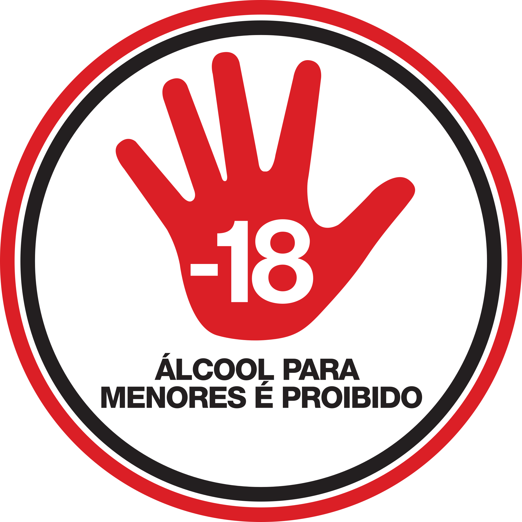 Venda Logo - Selo Proibida a venda de Bebidas para Menores de 18 anos Logo