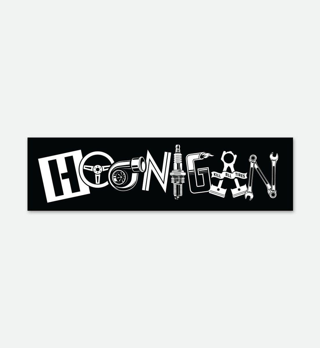 Hoonigan Logo - LETTERS sticker