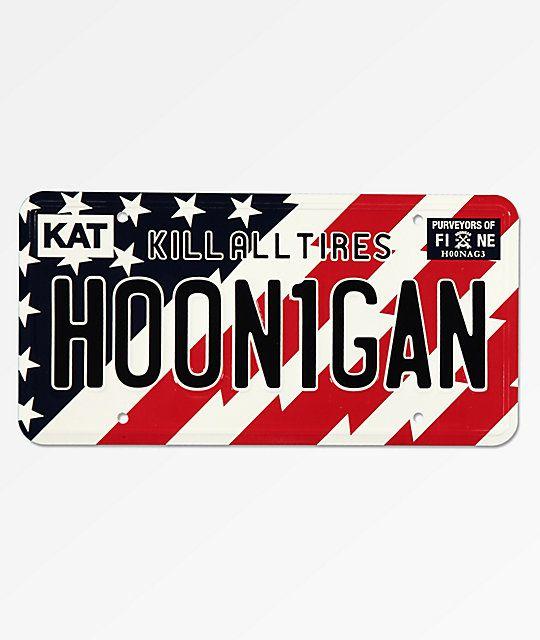 Hoonigan Logo - Hoonigan Stars & Stripes License Plate