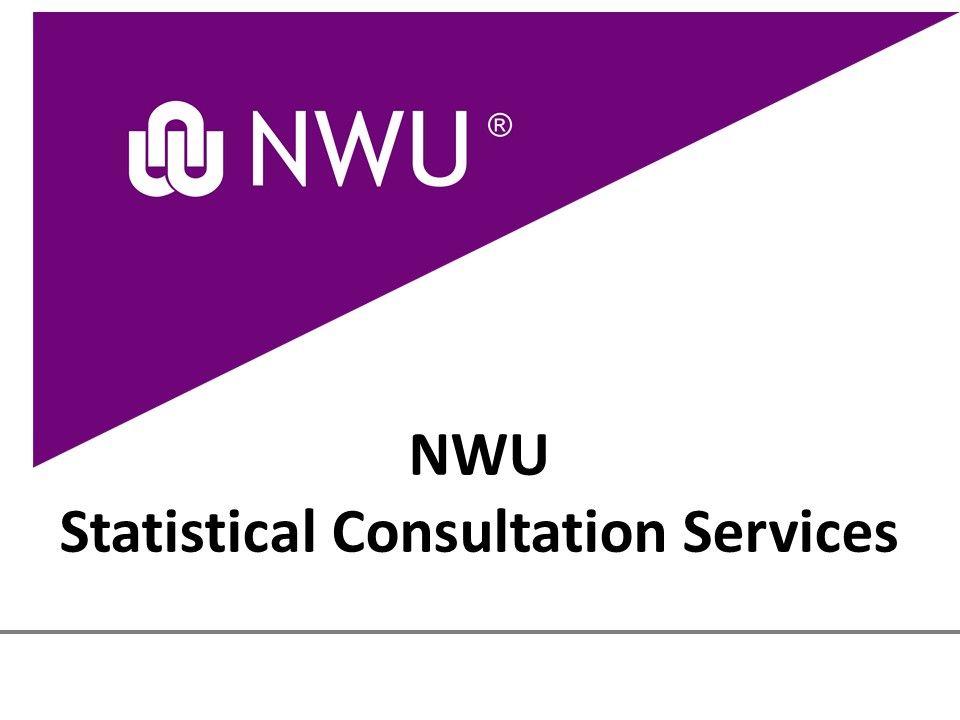 NWU Logo - About Us. Statistical Consultation Services. Natural Sciences