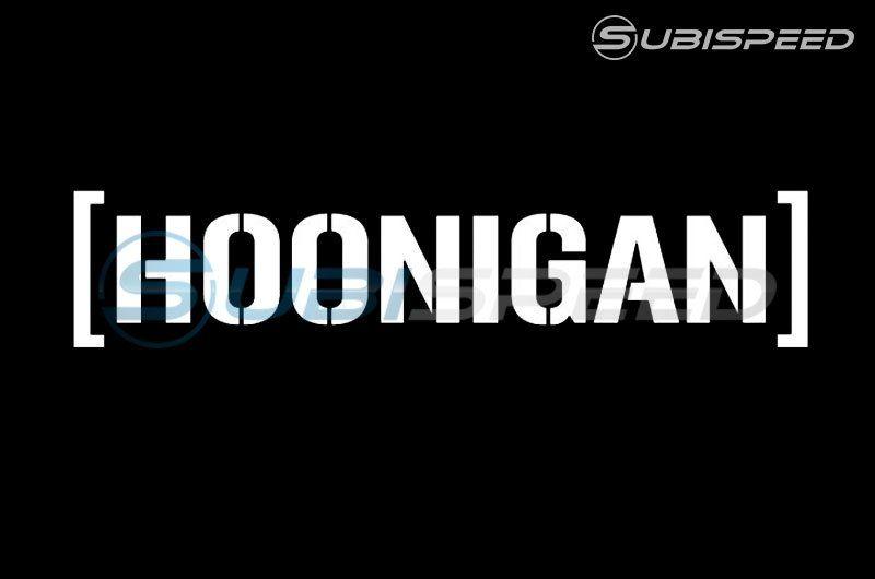Hoonigan Logo - HOONIGAN Small Die Cut Cbar Sticker White