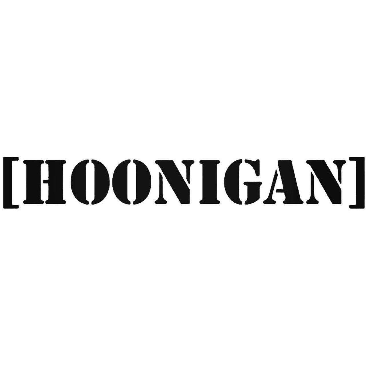 Hoonigan Logo - Hoonigan In Brackets Jdm Car Decal Sticker