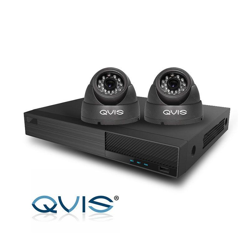 Qvis Logo - 2 Camera Complete QVIS Dome CCTV Kit 2.4MP/1080p