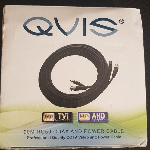 Qvis Logo - Qvis 20m RG59 CCTV Coax & Power Cable Boxed