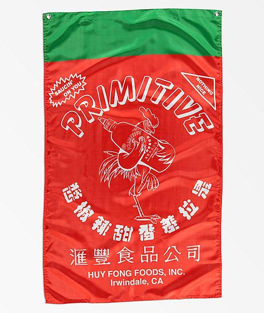 Sriracha Logo - Primitive x Huy Fong Logo Flag