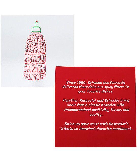Siraacha Logo - Rastaclat x Sriracha Classic Red Bracelet