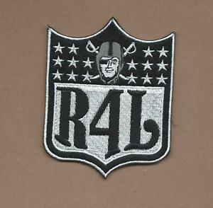 R4L Logo - Details about NEW 3 X 4 INCH OAKLAND RAIDERS R4L SHIELD IRON ON PATCH FREE  SHIPPING