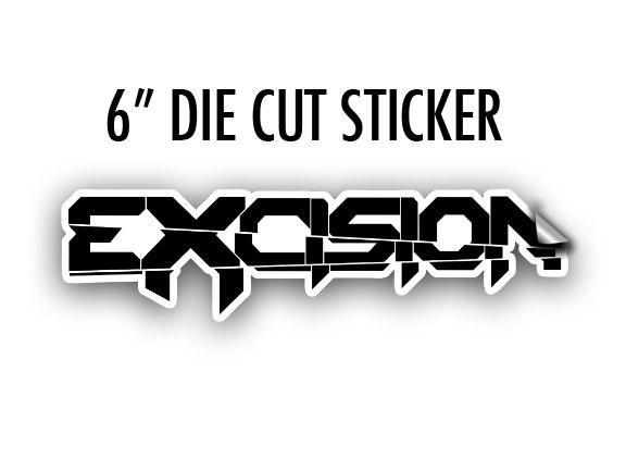 Excision Logo - EXCISION -Logo- SM Sticker - Blk