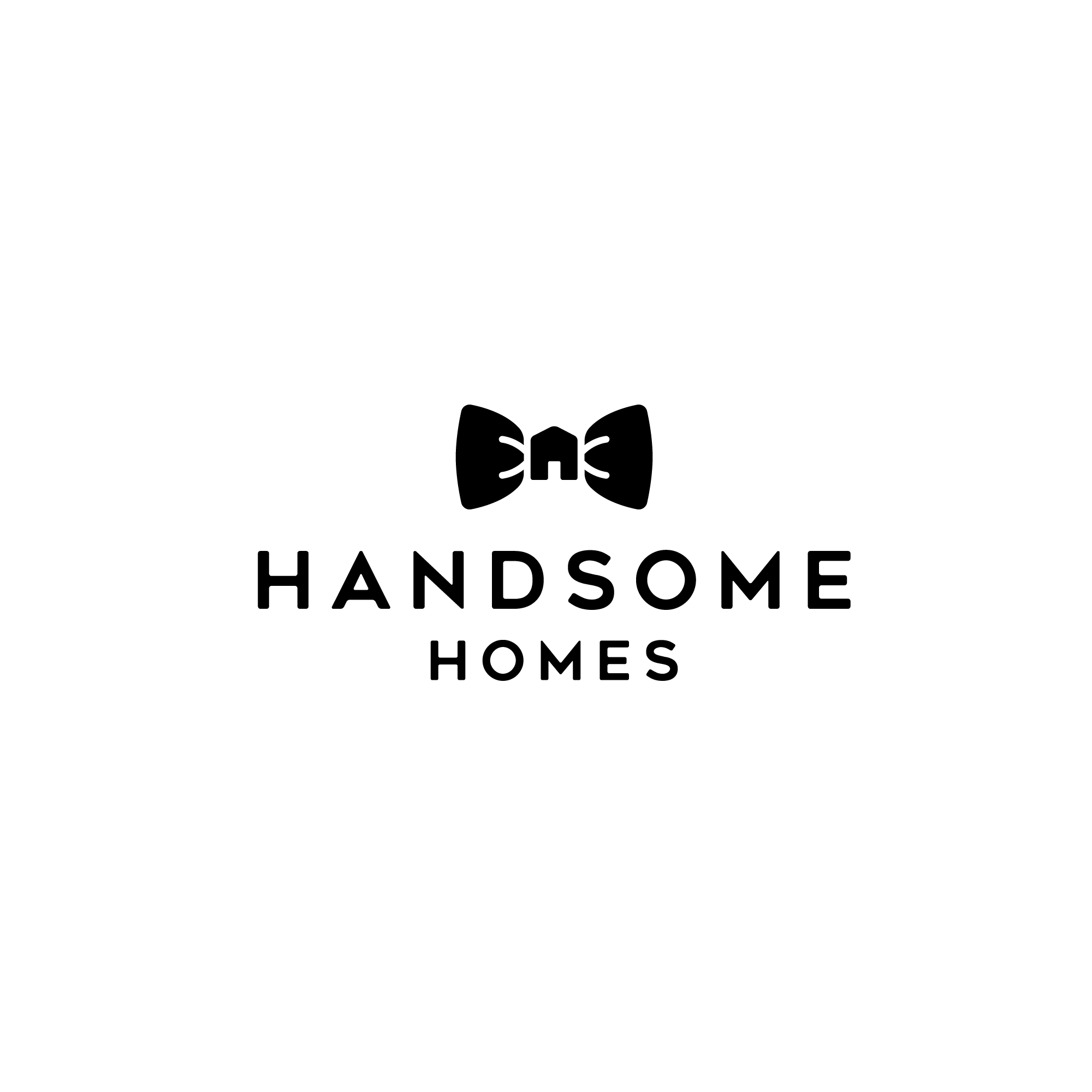 Tie Logo - Logo Design for Sale: Handsome Homes Bow-Tie Logo