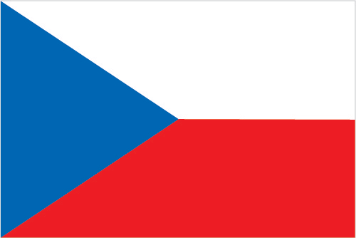 Blue with a Red Triangle Logo - Flags with descriptions