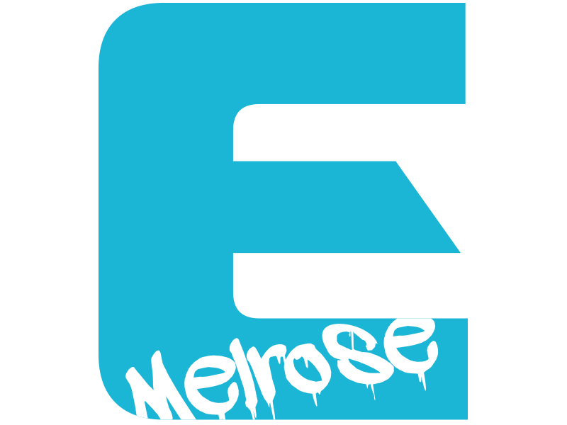Melrose Logo - melrose logo blue. Elegance Studio. BarberShop. L.A. Hollywood