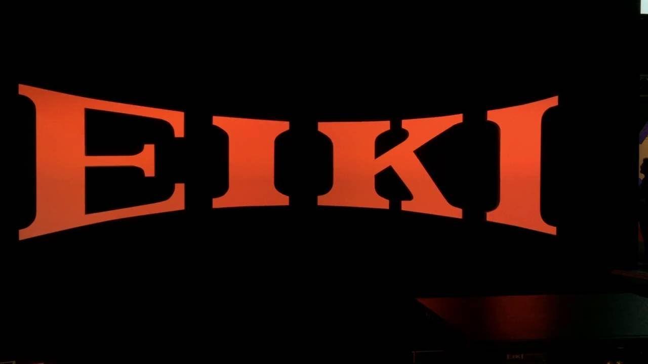 Eiki Logo - Logo mapping for Eiki at an exhibition