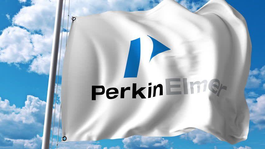 PerkinElmer Logo - Waving Flag With Perkinelmer Logo. Stock Footage Video (100% Royalty Free) 29206822