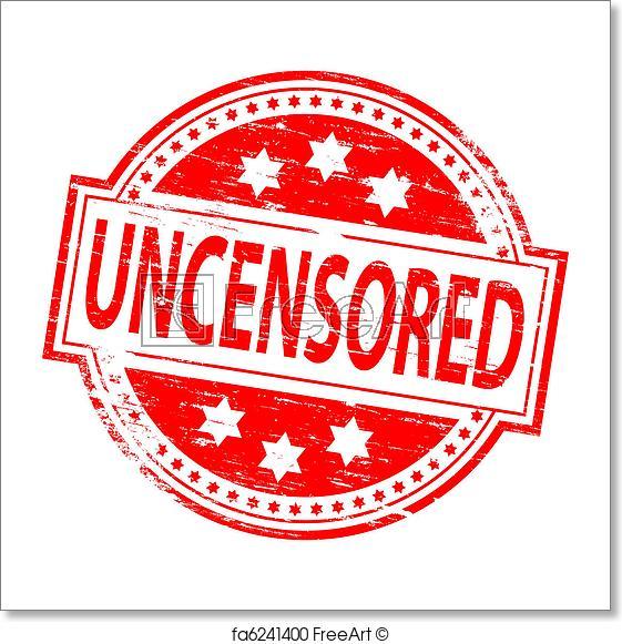 Uncensored Logo - Free art print of Uncensored Stamp