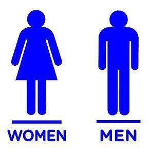 Restroom Logo - Details about WOMEN MEN RESTROOM BATHROOM LOGO DECALS STICKERS CHOOSE YOUR  SIZE AND COLOR