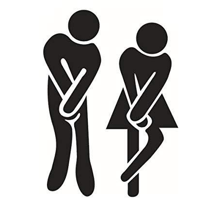 Bathroom Logo - Vkenis Removable Men Women Washroom Toilet Sticker WC Bathroom Decal  Restroom Door Sign (Sticker)
