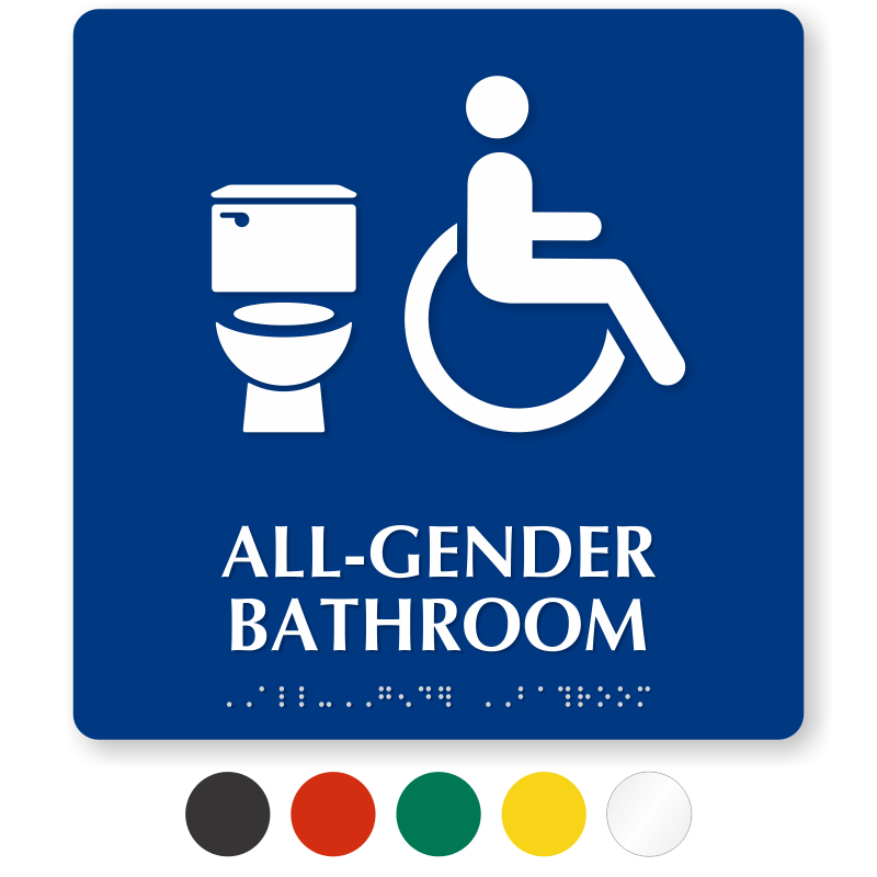 Bathroom Logo - All-Gender Bathroom & Toilet Signs